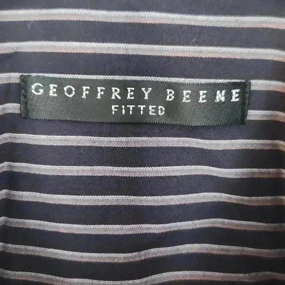 Geoffrey Beene fitted men's dress shirt Medium size 15 32/33 - Picture 5 of 6